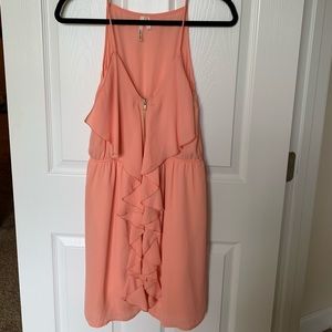 Peach zip dress